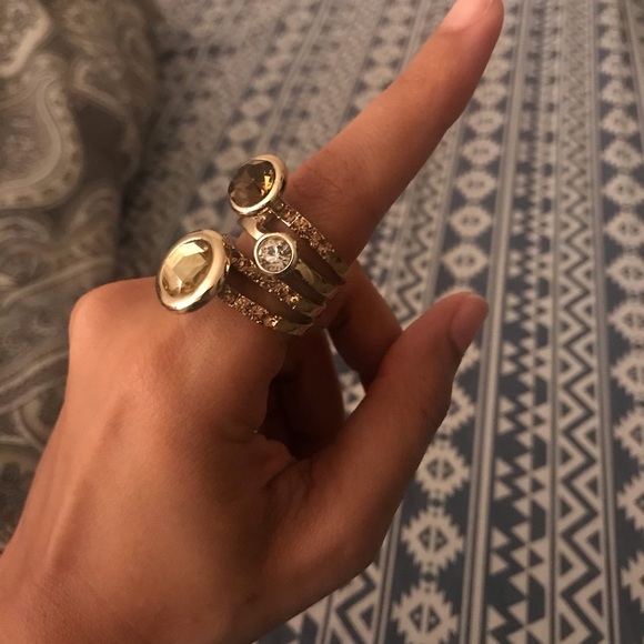 LOFT Accessories - LOFT jewelled golden ring